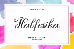 Halfesika Script: A Romantic Font for Handmade Creators