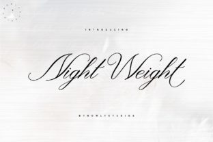 Night Weight Script: Elegant Handwritten Font for Crafters